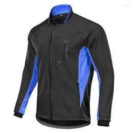 Men's Jackets Winter Cycling Jersey Long Sleeve Fleece Thermal Bike Jacket Bicycle Clothing Windproof Cold Weathre Gear