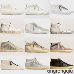 Designer Italia Brand Sneaker Mid Star Women Scarpe Leopard Stampa leopardo glitter Classic White Do-Old Dirty Designer High Top Style