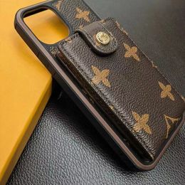 Beautiful Card Wallet Designer LU Phone Cases for iPhone 15 14 13 12 11 16 17 18 Pro Max X XS Xr 7 8 Plus Luxury Leather Purse Cover with Logo Box Packing