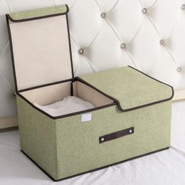 Storage Bags Folding Clothes Box 36 25 15cm Stackable Bin Tote Container For Organising Bedroom Closet Organisation