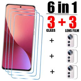 Cell Phone Screen Protectors 6in1 Screen Protector on Poco X3 X4 Pro GT NFC Protective Glass For Poco F3 F4 GT F2 X4 M3 M4 Pro 5G M2 Lens glass P230406