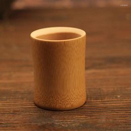 Water Bottles Retro Handmade Bamboo Carved Cup Coffee Tea Beer Juice Milk Drinking Mug