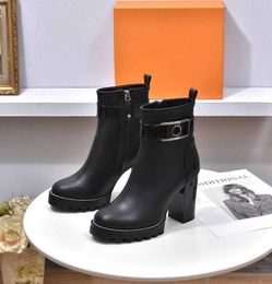 2023 Luxurious Brand Womens Boots High Heel 9.5CM Ankle Booties Martin Winter Outdoor Size 35-42