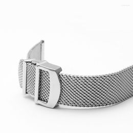 Watch Bands 20mm Accessories Band Wrist Strap Milanese Mesh Butterfly Buckle Stainless Steel Bracelet