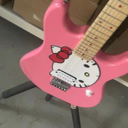 Pink electric Guitar Ki -ty Fast Ship Have Stock Popular pink st Free Ship