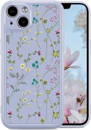 Designer Phone Case Fresh Flower Vine For Iphone 13 14 15 Pro max phone case High Transparency Soft Case Water Proof 2RRYQ