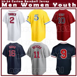 11 Rafael Devers 5 Enrique Hernandez Baseball Jersey David Ortiz Ted Williams Alex Verdugo Justin Turner Red Sox Masataka Yoshida Chris Martin Christian Arroyo Sale