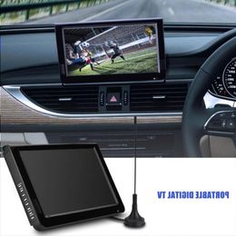 Freeshipping 101" 16:9 Portable Car TV 1024 x 600 TFT-LED Digital Analog Color Television Player with US or EU Plug Adapter Ccqqr