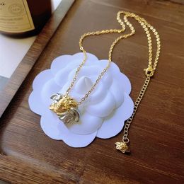 International Designer Pendant Necklaces 18k Gold Plated Necklace Fashion Jewelry Animal Head Girl Necklace High end Brand Accesso262K