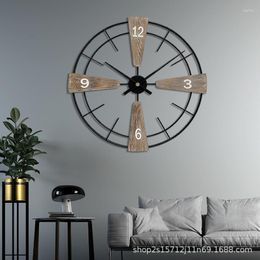 Wall Clocks Nordic Light Luxury Wrought Iron Metal Clock Living Room Home Fashion Creative Simple Modern Decorative