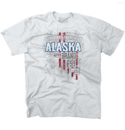 Men's T Shirts Alaska State USA Shirt Patriotic American Gift Ideas T-Shirt Tee Short Sleeves Fashion Men Clothing
