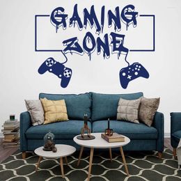 Wall Stickers Gaming Zone Eat Sleep Game Controller Video Sticker Boy Room Play Decal Bedroom Mural M330