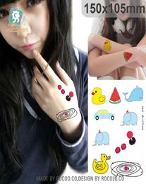 15105cm Temporary fake tattoos Waterproof tattoo stickers body art Painting for party decoration etc mixed eye horse cat butterf6447051