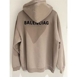 Original Balencalga Hoodie Family B's Style Long Sleeve Casual Hooded Letter Embroidery Versatile Lovers' Unisex Sweater in Autumn and Winter 2023