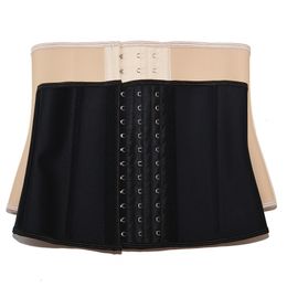 Women's Shapers 22cm/24cm short 3 layer latex waist training corset 9 steel bone shape body shape female corset weight loss belt waist shape 230407