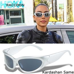 Sunglasses Kardashan Outdoor Sport Sunglasses Women 2000S 90S Aesthetic Y2K Sun Glasses Men Vintage Shades Fashion Cool Punk Goggle Eyewear P230406