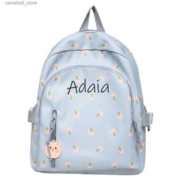 Backpacks Personalised Embroidery Casual Daypack Ladies Backpack Custom Name Rucksack Handbag Coquette Backpack for School Travel Vacation Q231108