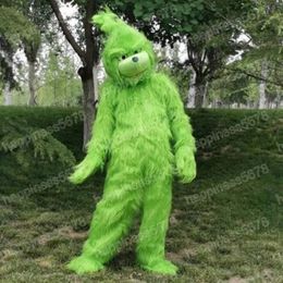 Performance Green Devil Mascot Costumes Holiday Celebration Cartoon Character Outfit Suit Carnival Adults Size Halloween Christmas Fancy Party Dress