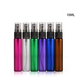 Colourful Empty Glass Spray Bottles 5ml 10ml Perfume Tube with Black Fine Mist Sprayer