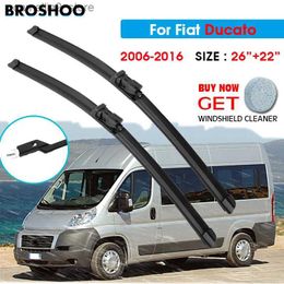 Windshield Wipers Car Wiper Blade For Fiat Ducato 26"+22" 2006-2016 Auto Windscreen Windshield Wipers Blades Window Wash Fit Push Button Arm Q231109