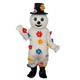 High quality Flower Snowman Mascot Costume Carnival Unisex Outfit Adults Size Christmas Birthday Party Outdoor Dress Up Promotional Props