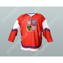 Custom CZECH REPUBLIC NATIONAL TEAM HOCKEY JERSEY Top Stitched S-M-L-XL-XXL-3XL-4XL-5XL-6XL