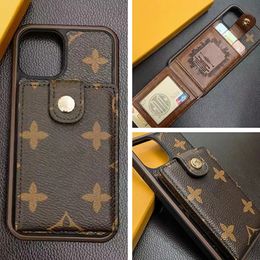Designer Card Slot LU Phone Cases for iPhone 15 14 13 12 11 Pro Max Hi Quality Purse 18 17 16 15pro 14pro 13pro 12 X XS 7 8 Plus Leather Purse Logo Box Packing Man Woman