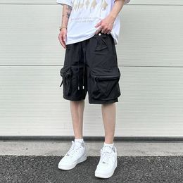 Men's Shorts Streetwear Vibe Functional Nylon Cargo Summer Solid Colour Casual Oversized Pocket Zipper Mens Womens Sweat