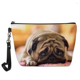 Cosmetic Bags Arrival Cute Pug 3D Printing Roomy Bag Fashion Women Makeup Waterproof Cosmetics Pouchs For Travel