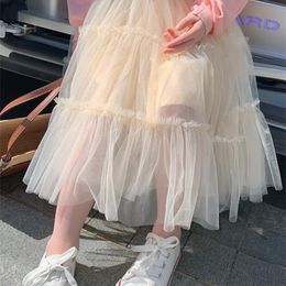 Spring And Summer Children S Clothing Girls Mesh Puffy Half Baby Pleated Little Fairy High Quality 230406