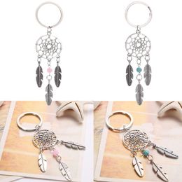 Keychains Key Chain Ring Brelok Chaveiro Dream Catcher Feather Porte Cle Delicate Gifts Valentine's Day Couples Lovers Llaveros