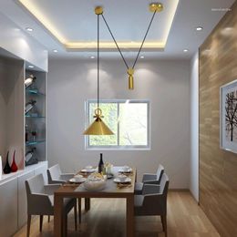 Pendant Lamps 2023 Modern Lights Copper Kitchen Dining Room Hanging Indoor Living Restaurant Light Fixtures