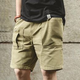 Men's Shorts High Quality Vintage Cargo For Men Casual Military Short Pants Summer Plain Cotton Khaki Mens Streetwear