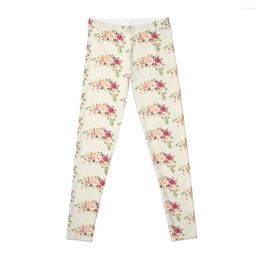 Active Pants Romantic Watercolour Flower Bouquet Leggings Legging Sport Women Gym Wear Sports Shirts