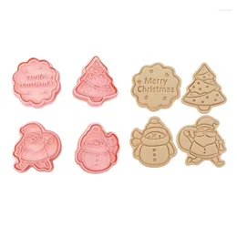 Baking Moulds 448B 4Pcs Pumpkin Hand Pie Moulds Mini Cookie Mould Dough Press Mould Tool For Halloween Holiday