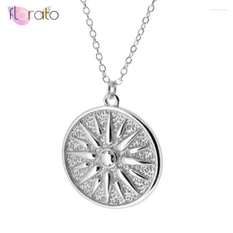 Pendants Tiny Sun Gold Silver Chain Necklace 925 Sterling Pendant Necklaces For Women Party Fashion Jewellery Wholesale