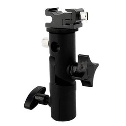 Freeshipping Adjustable Umbrella Speedlite Hot Shoe Flash Holder Bracket For Tripod For DSLR Camera Lkfgk