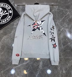 23ss Autumn/Winter Fashion High Street cotton sweatshirt Hip Hop jumper Hoodie Breathable letter pentagram pattern casual hoodie for men and women