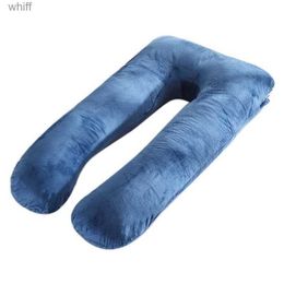 Maternity Pillows U-shaped Pillow Crystal Velvet Side Sleeping Cushion Napping Pad Pregnancy WomenL231107