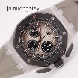 Ap Swiss Luxury Wrist Watches Epic Royal AP Oak 26420so Chronograph Elephant Grey Mens Watch Precision Steel Ceramic Ring Automatic Machinery Swiss Famous Watch w ZF