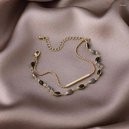 Link Bracelets South Korea Style Simple Retro Double Layer INS Students Gift Party Banquet WOMEN'S Jewelry Ornament 2023