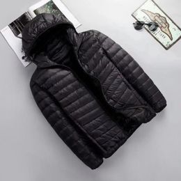 Men's Down Parkas Autumn Winter Light Down Jacket Jaket Men Women Fashion Hooded Large Ultra-thin Lightweight Youth Slim Coat Casacos Feminino 231107