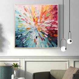 Colourful Still Life Oil Painting on Canvas,Modern Textured Wall Art for Kitchen,Abstract Leaves Art Home Decor, Handpainted