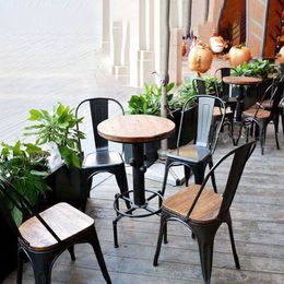 Iron bistro garden chair for restaurant cafe