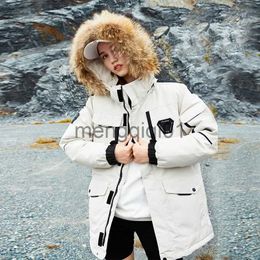 Men's Down Parkas -30 Degrees Winter Womens Down Parka Big Real Fur Collar Warm Down Coat Casual Thick Winter Waterproof Down Jacket Chic Female J231107