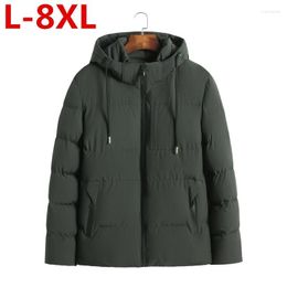 Men's Down Plus Size 8XL 7XL Winter Jacket Men Slim Thick Warm Top Quality Windproof Zipper Clothes For Fashion Coats Man