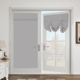 Curtain French Door For Living Room Roman Blinds Blackout Front-Door Drapery Without Drilling Punch Free Solid Color Drapes
