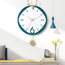 Wall Clocks Silent Clock Kids Bedroom Quartz Wood Science Watch Pendulum Aesthetic Wanduhr Furniture Decorating