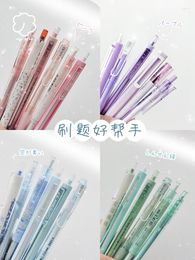 Pcs/set Press Gel Pen High-value Ins Japanese Student Signature Dongmi Black Liquid Ballpoint