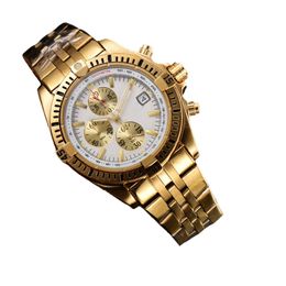 Luxury quartz movement Men's Watch High-quality stainless steel strap watch Designer brand Name business watch Date display